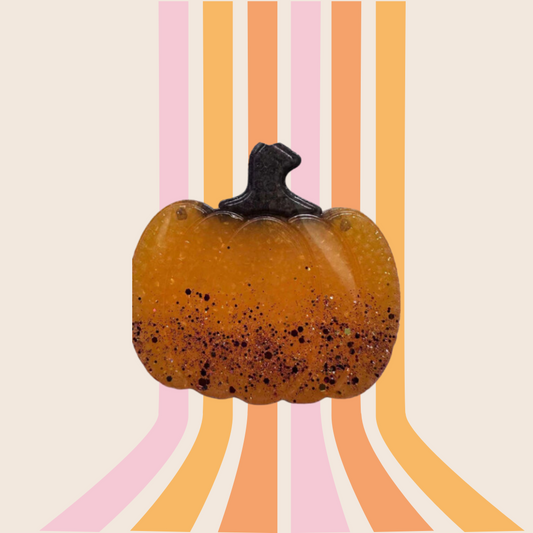 Orange Pumpkin with Glitter Ombre Freshie