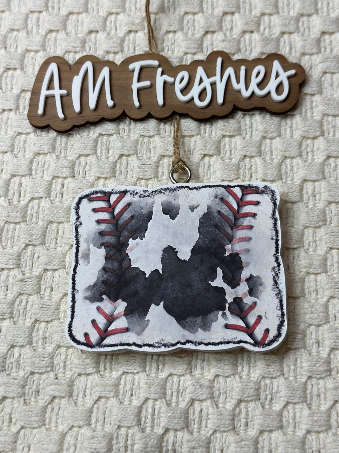 Cow Print Baseball Freshie