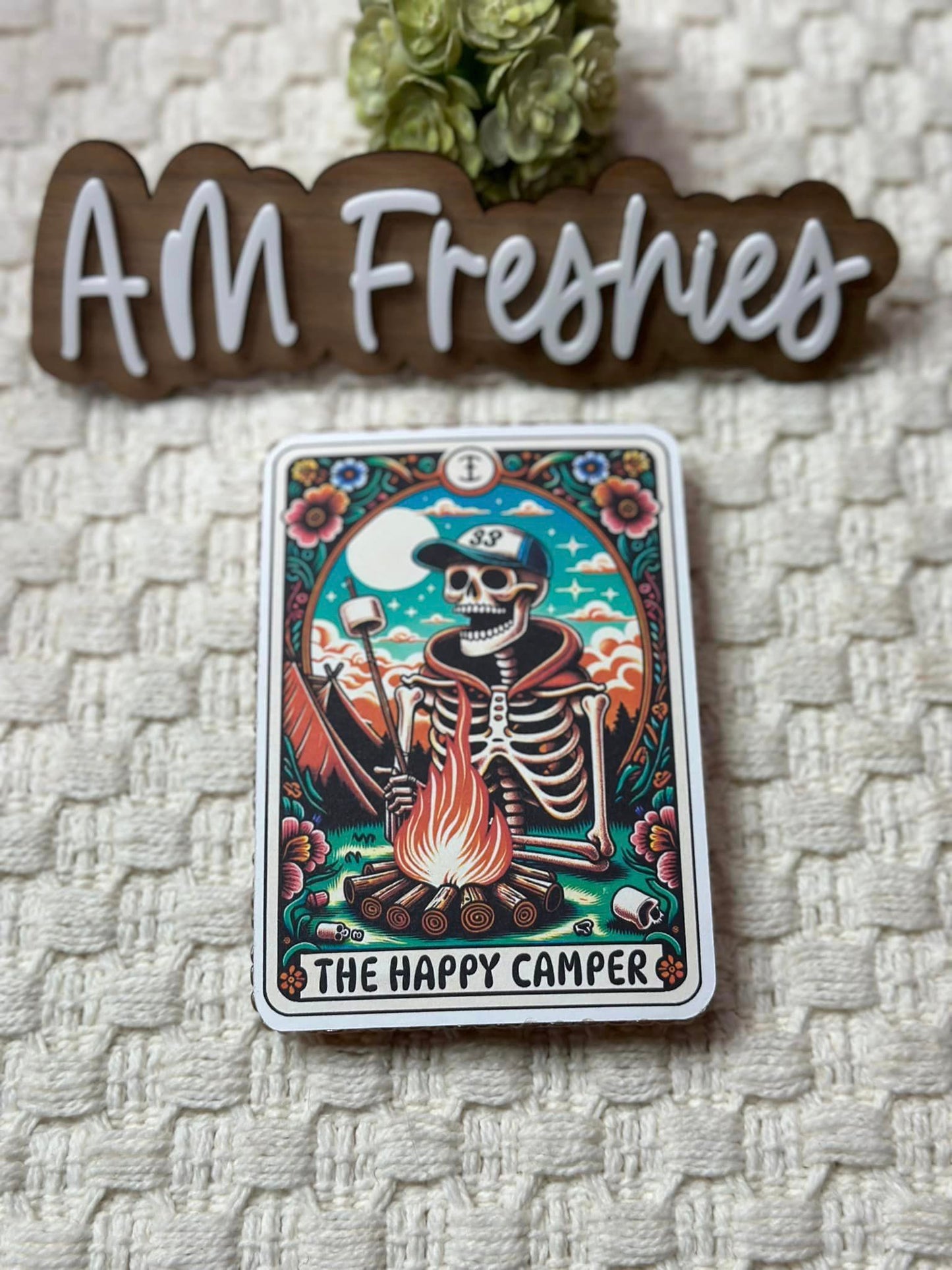 The Happy Camper Tarot Card Freshie