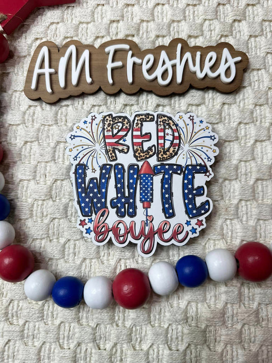 Red White Boujee Freshie